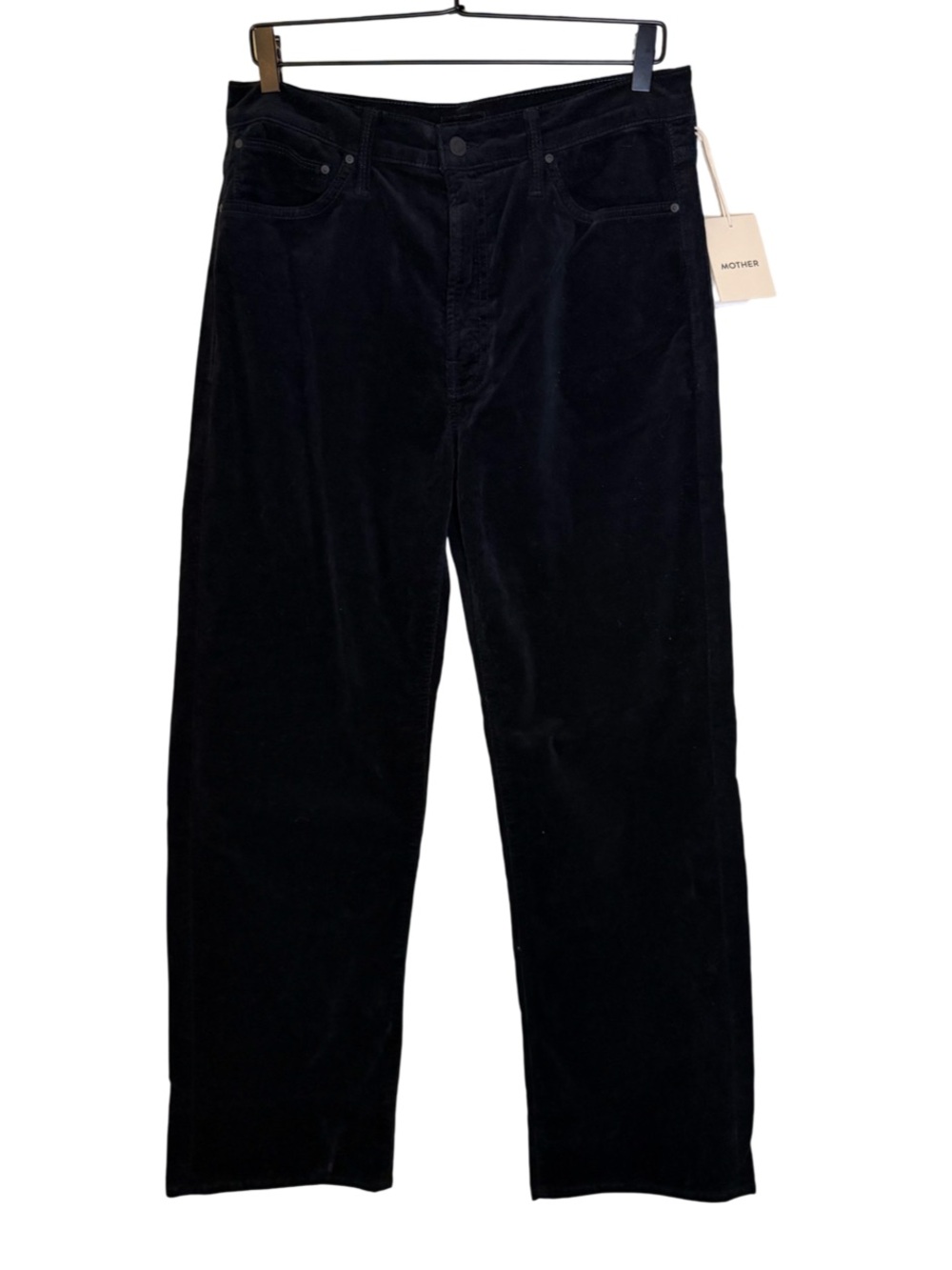MOTHER Denim The Dodger High Rise Corduroys in Hopscotch NWT 33 Black
